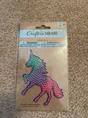 Crafter's Square Multicolor Unicorn Home Design Sticker